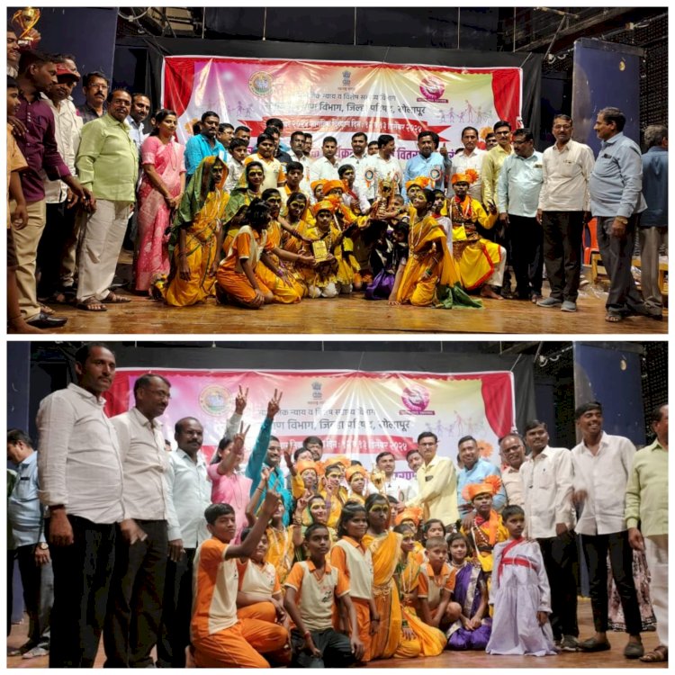 जिल्हास्तरीय दिव्यांग क्रीडा स्पर्धेत श्री संत दामाजी अपंग सेवा मंडळ मंगळवेढा संचलित श्री नागनाथ मूकबधिर निवासी विद्यालय बाभूळगाव शाळेने सर्वसाधारण विजेतेपद पटकावले
