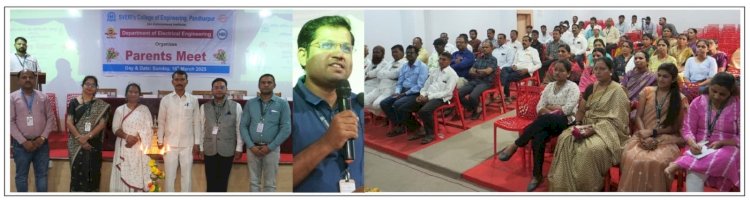 पालकांनी पाल्याचा आत्मविश्वास वाढवावा    -प्रा.अविनाश मोटे.  स्वेरीच्या 'इलेक्ट्रिकल इंजिनिअरिंग’ मध्ये पालक मेळावा संपन्न