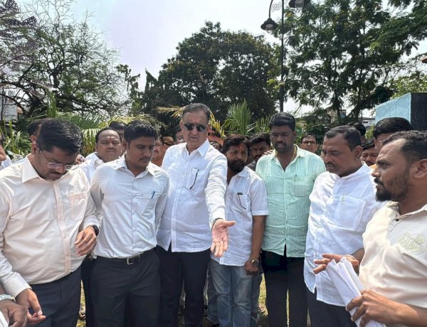 पंढरपुरातील विविध विकास कामाची आ. समाधान आवताडे, माजी आ. प्रशांत परिचारक यांनी केली पाहणी 